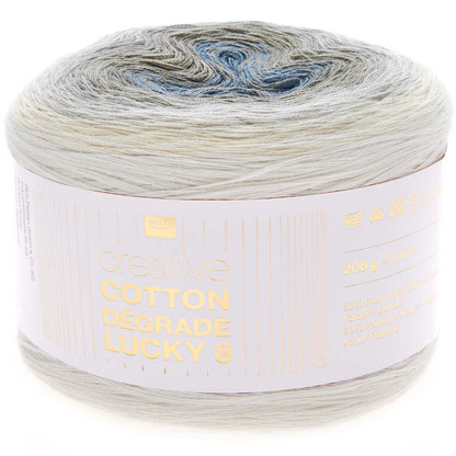 Rico Design Creative Cotton Dégradé Lucky 8 Cream-Grey (001)