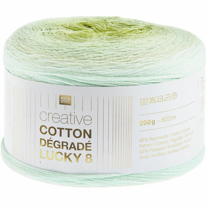 Rico Design Creative Cotton Dégradé Lucky 8 Aloe (027)