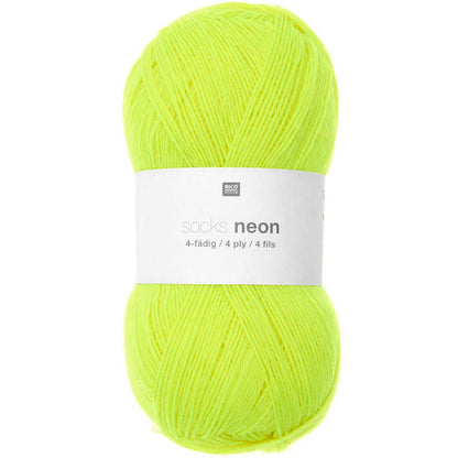 Rico Design Socks Neon Yellow (001)