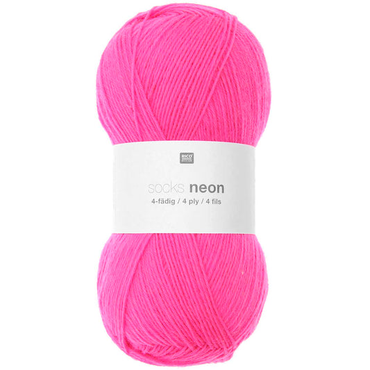 Rico Design Socks Neon Rose (002)