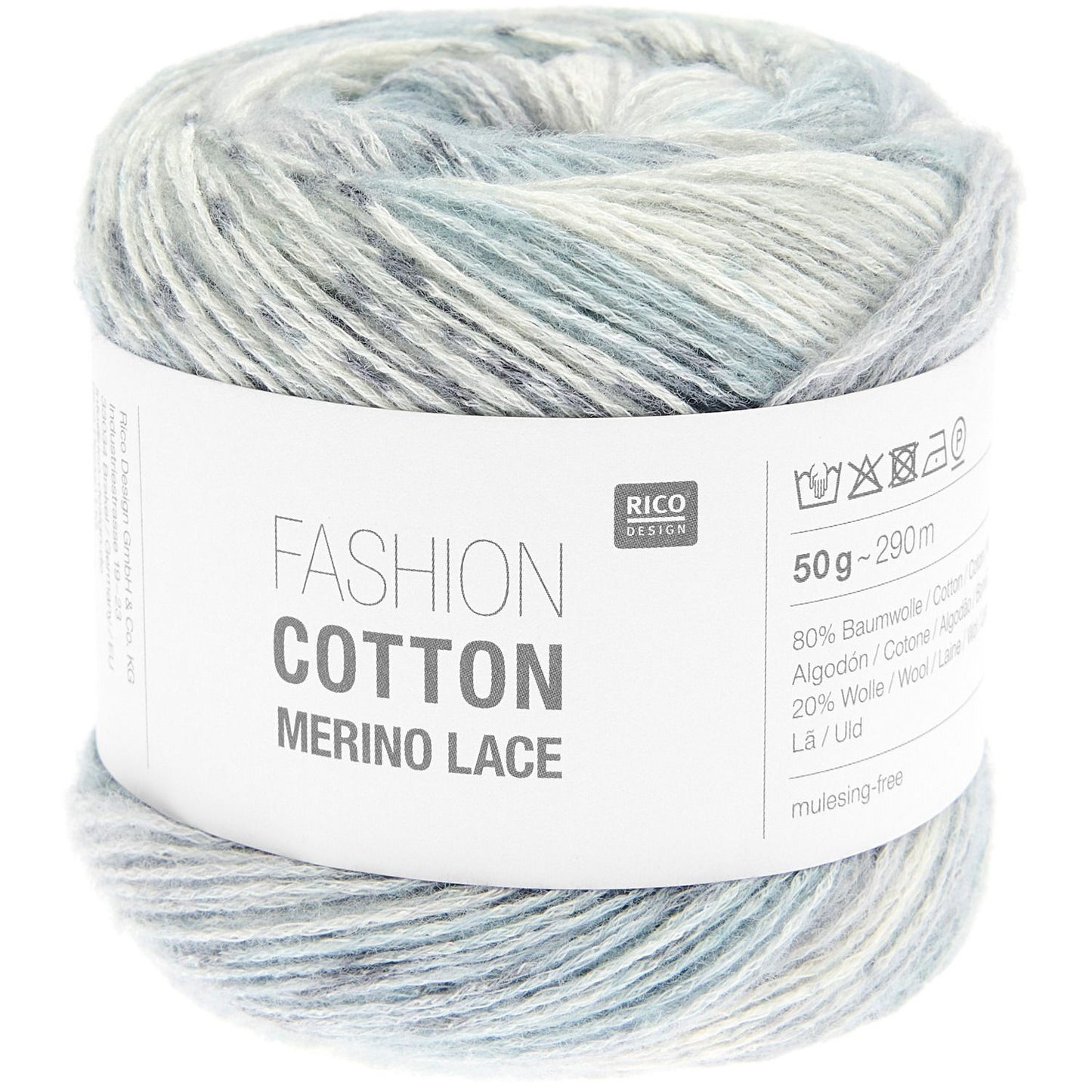 Rico Design Fashion Cotton Merino Lace Smokey Cloud (010)