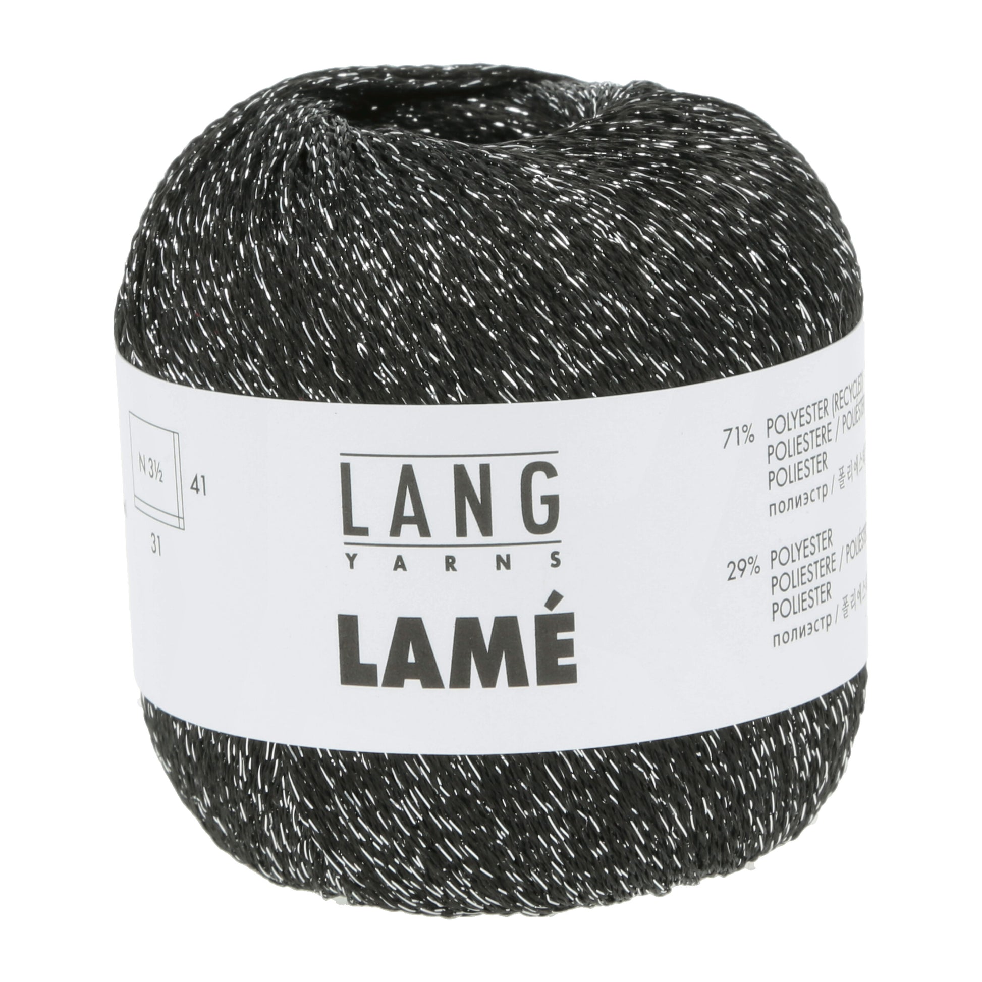 Lang Yarns Lame Black Silver (0104)