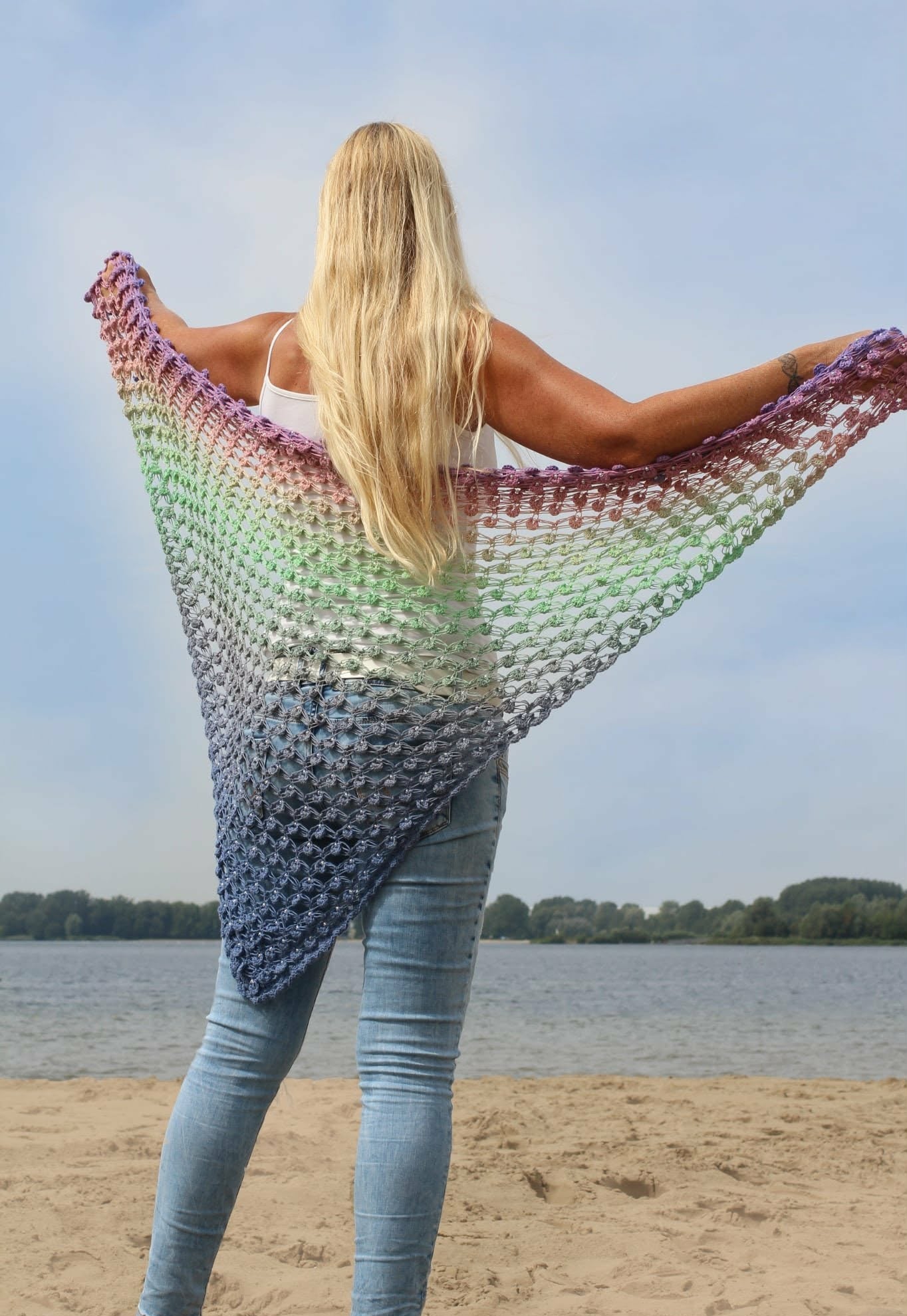 Parel omslagdoek (Haakpatroon)