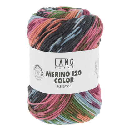 Lang Yarns Merino 120 Color Rose Bomb (0003)