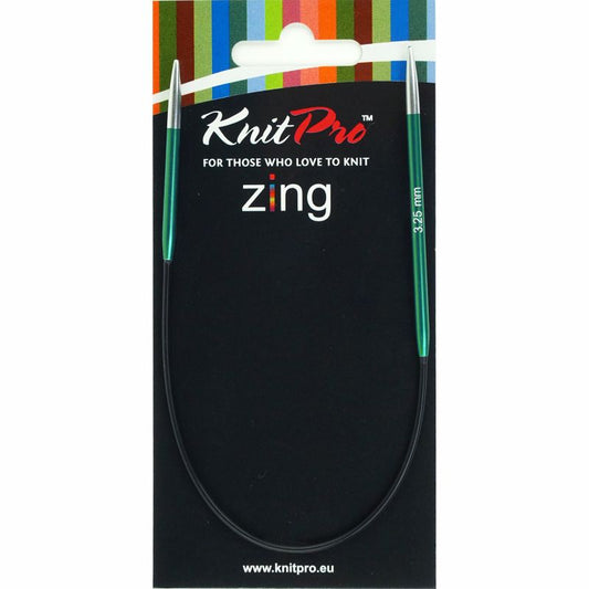 Knitpro Zing Rondbreinaald 25 cm  3.25 mm