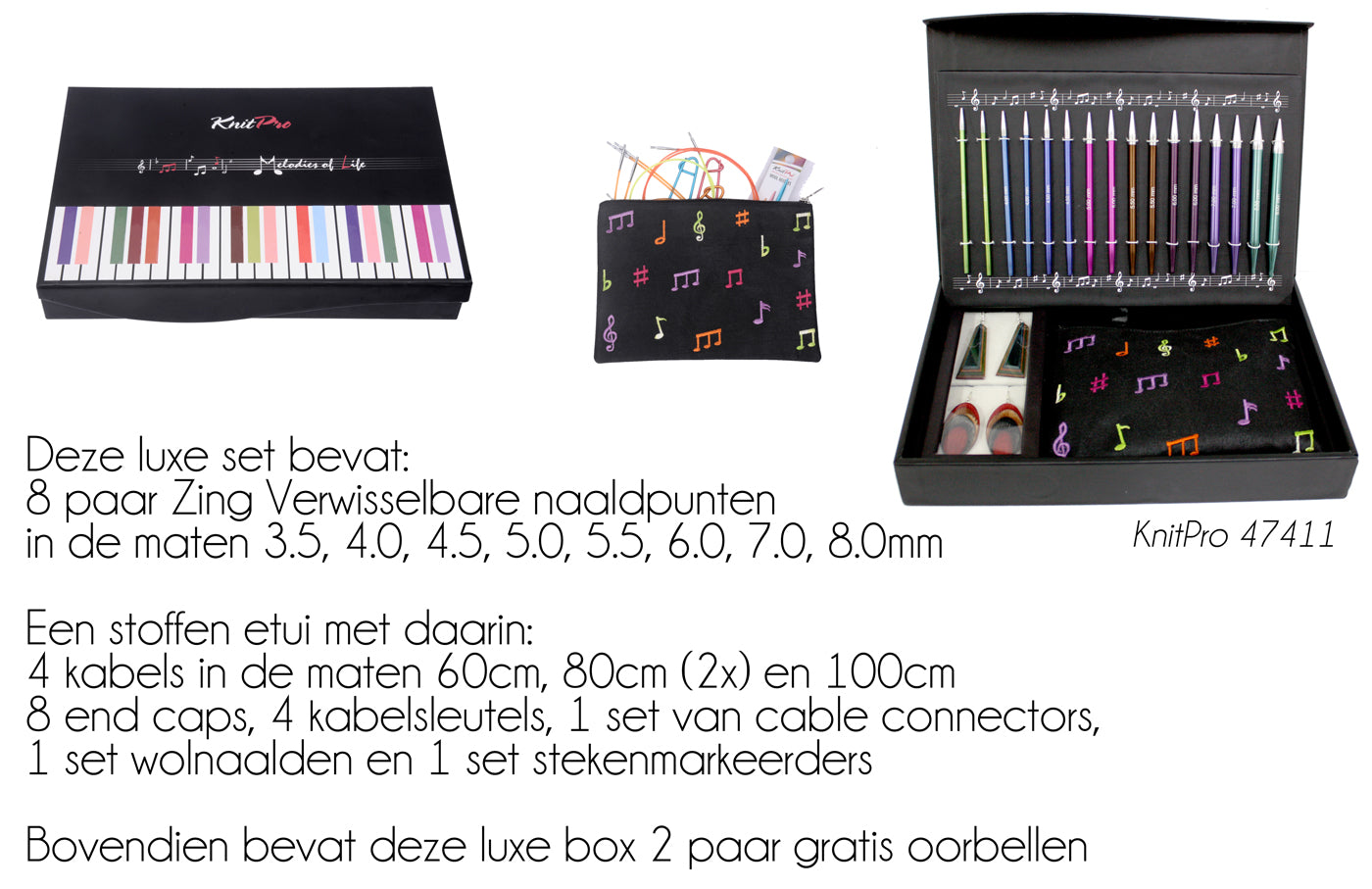 Knitpro Melodies of Life Zing Verwisselbare Naaldpunten Set