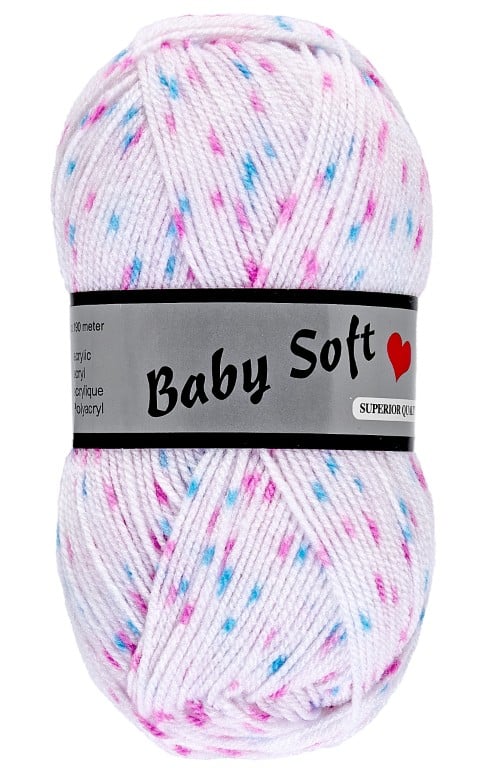 Lammy Yarns Baby Soft Print Rose Sprinkles (601) (Per pak 5 bollen)