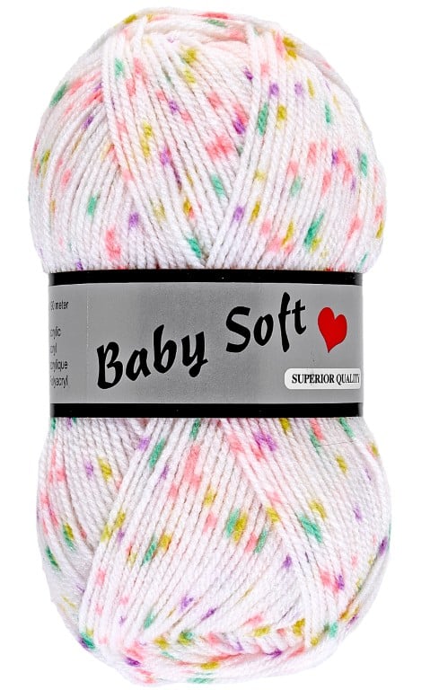 Lammy Yarns Baby Soft Print Orange Sprinkles (603) (Per pak 5 bollen)