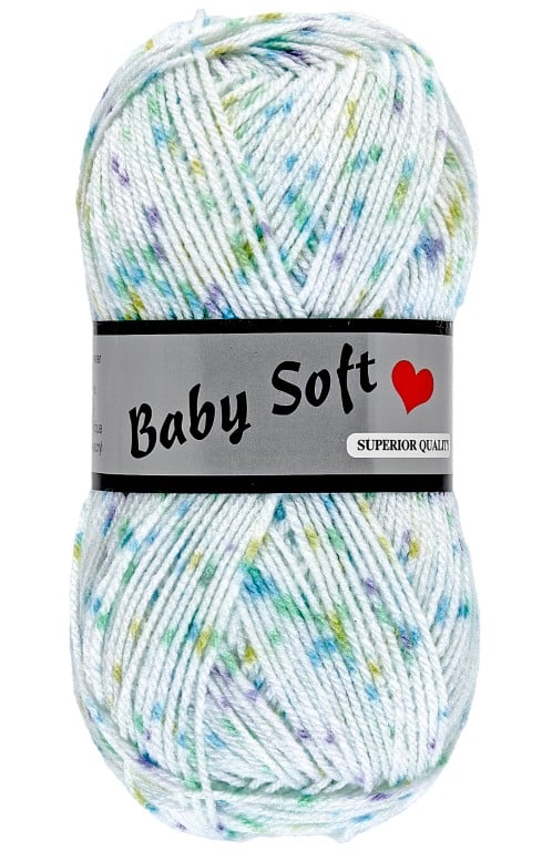 Lammy Yarns Baby Soft Print Green Sprinkles (604) (Per pak 5 bollen)