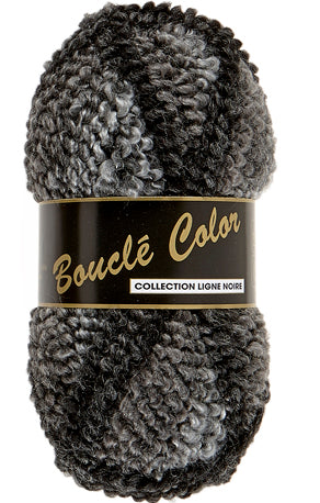 Boucle Colour Zwart 606 (per pak / 10 bollen) (black friday)