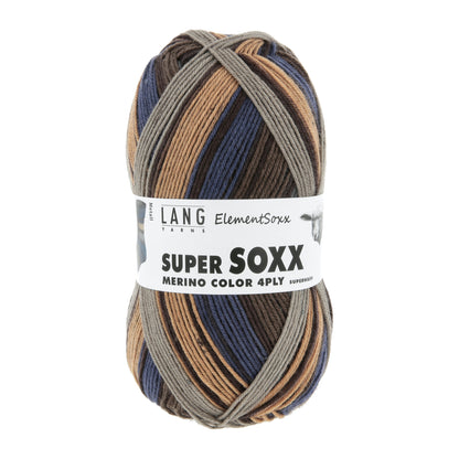 Lang Yarns Super Soxx Color Merino Color 4ply Elementsoxx Metall (524)