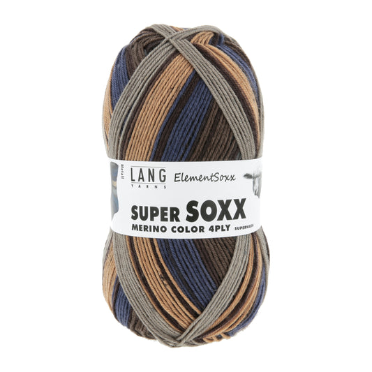 Lang Yarns Super Soxx Color Merino Color 4ply Elementsoxx Metall (524)