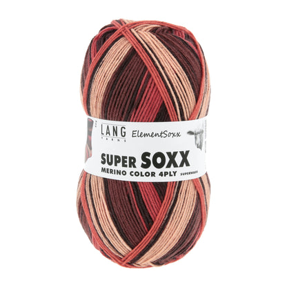 Lang Yarns Super Soxx Color Merino Color 4ply Elementsoxx Fire (526)