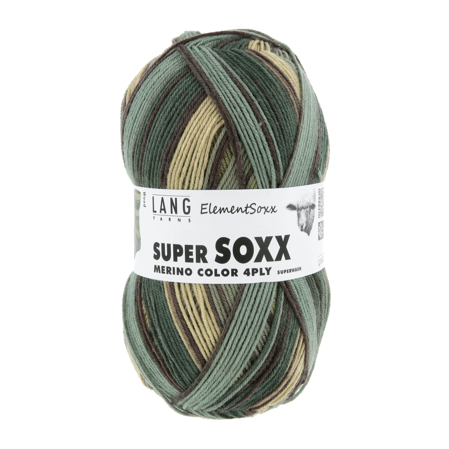 Lang Yarns Super Soxx Color Merino Color 4ply Elementsoxx Wood (527)