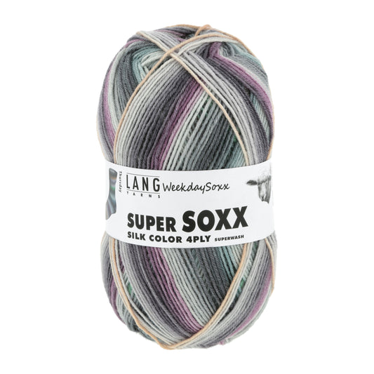 Lang Yarns Super Soxx Color 4 Ply Weekdaysoxx Thursdy (0466)