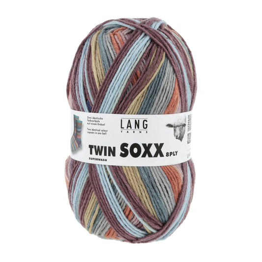 Lang Yarns Twin Soxx 8 Ply Norwegian Cities Asker (0450)