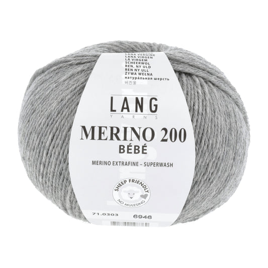 Lang Yarns Merino 200 Bebe Grey (0303)