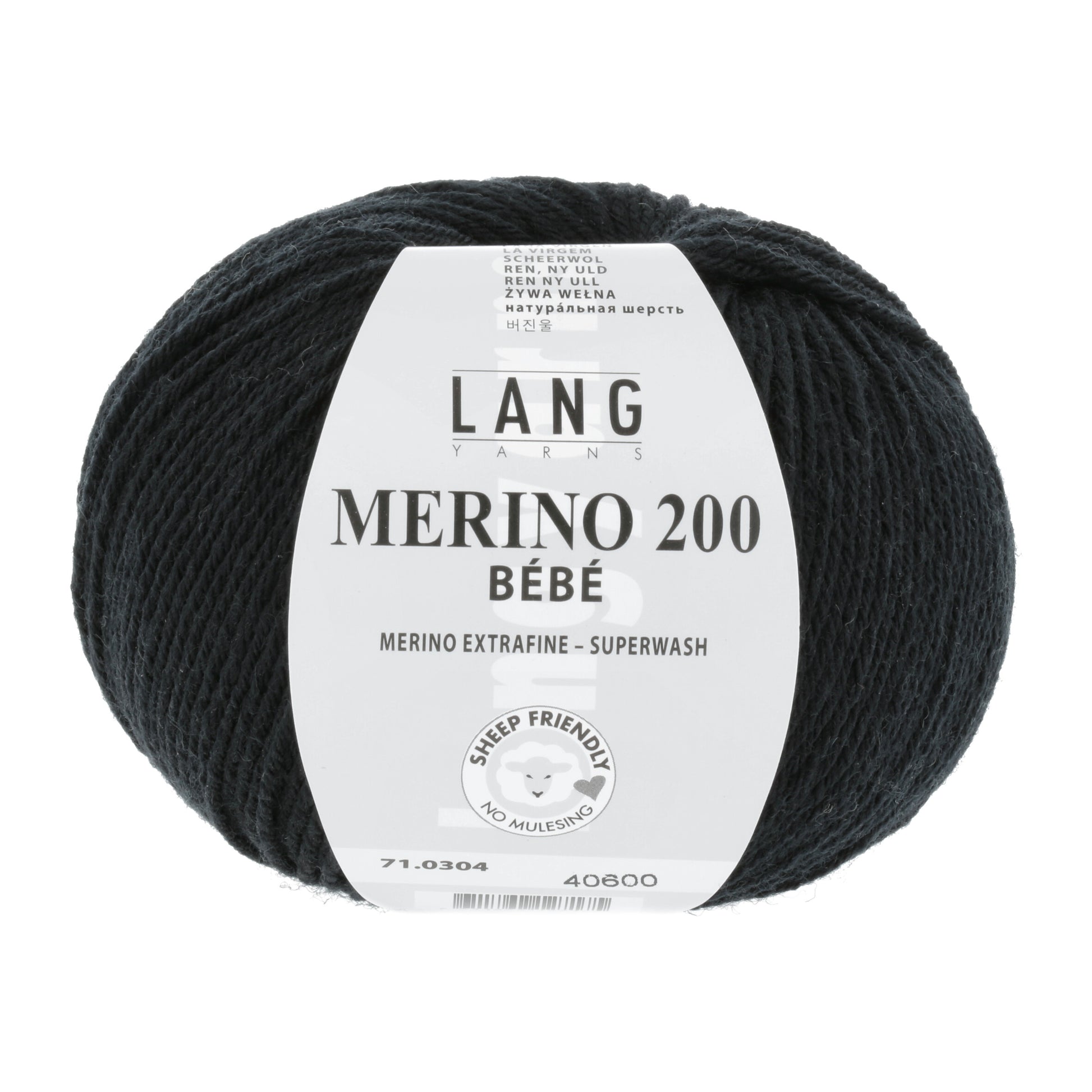 Lang Yarns Merino 200 Bebe Black (0304)