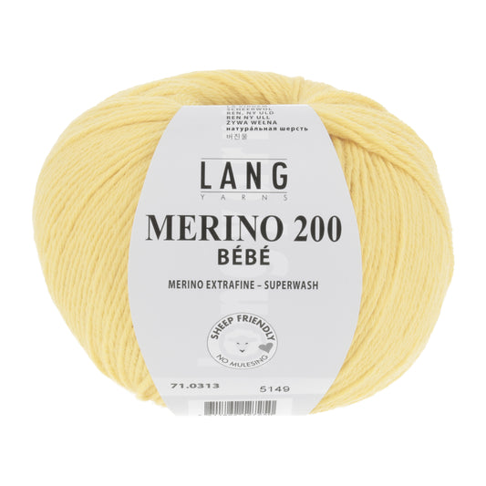 Lang Yarns Merino 200 Bebe Yellow (0313)