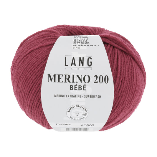 Lang Yarns Merino 200 Bebe Wine Red (0362)