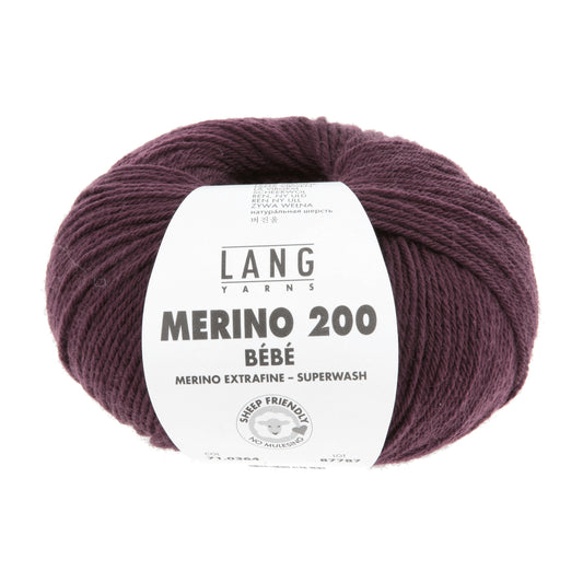 Lang Yarns Merino 200 Bebe Bordeaux (0364)