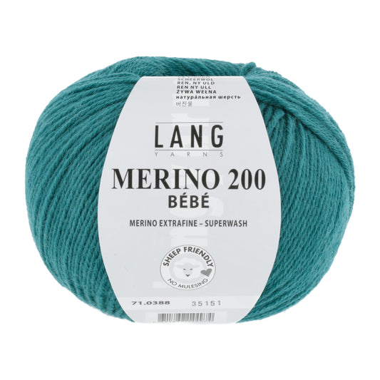 Lang Yarns Merino 200 Bebe Emerald (0388)