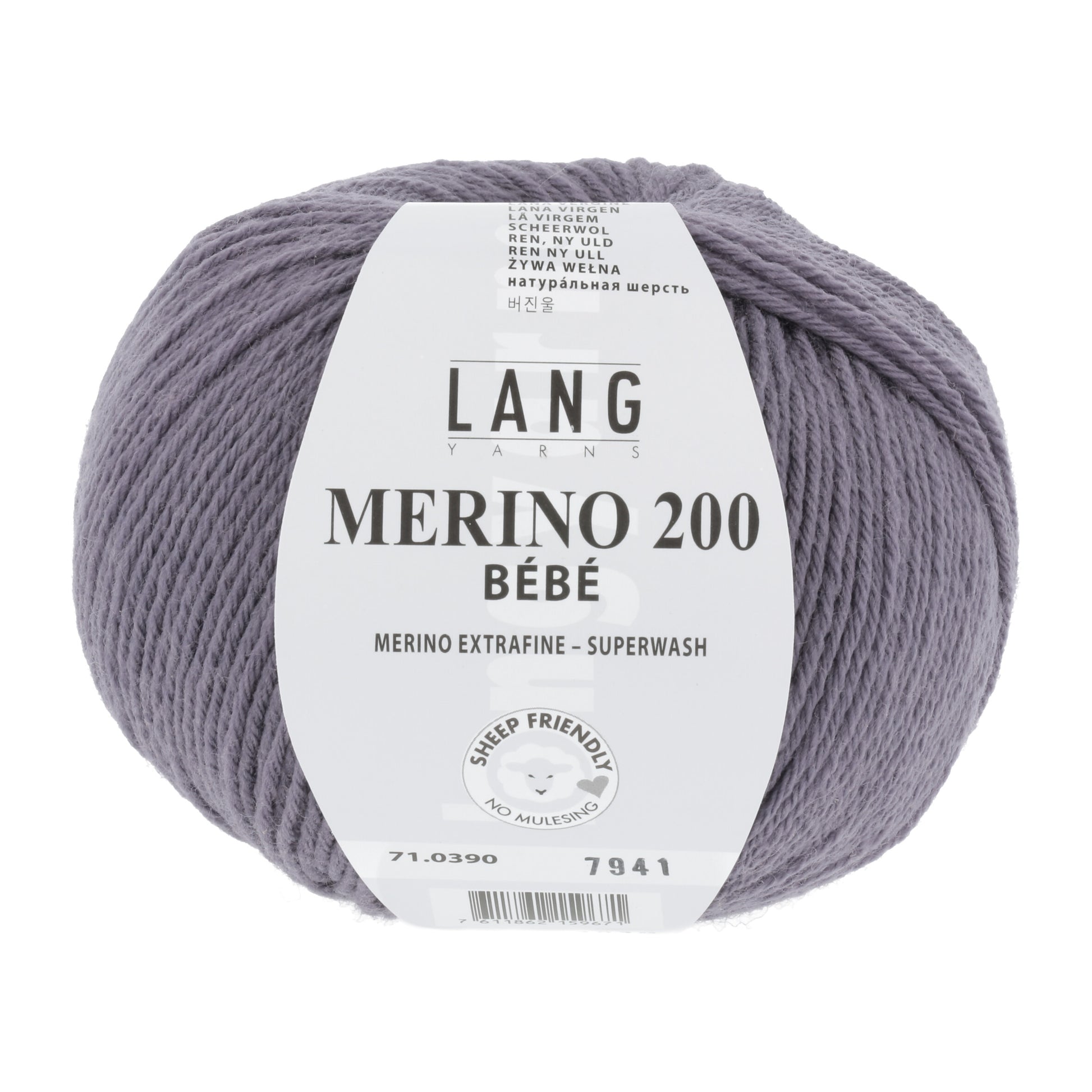 Lang Yarns Merino 200 Bebe Vintage Purple (0390)