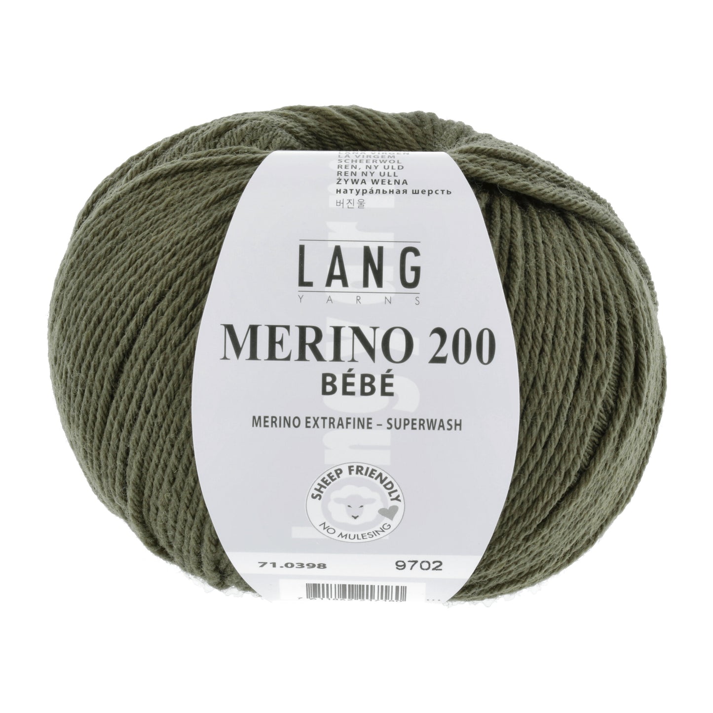 Lang Yarns Merino 200 Bebe Olive (0398)