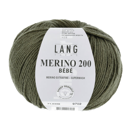 Lang Yarns Merino 200 Bebe Olive (0398)