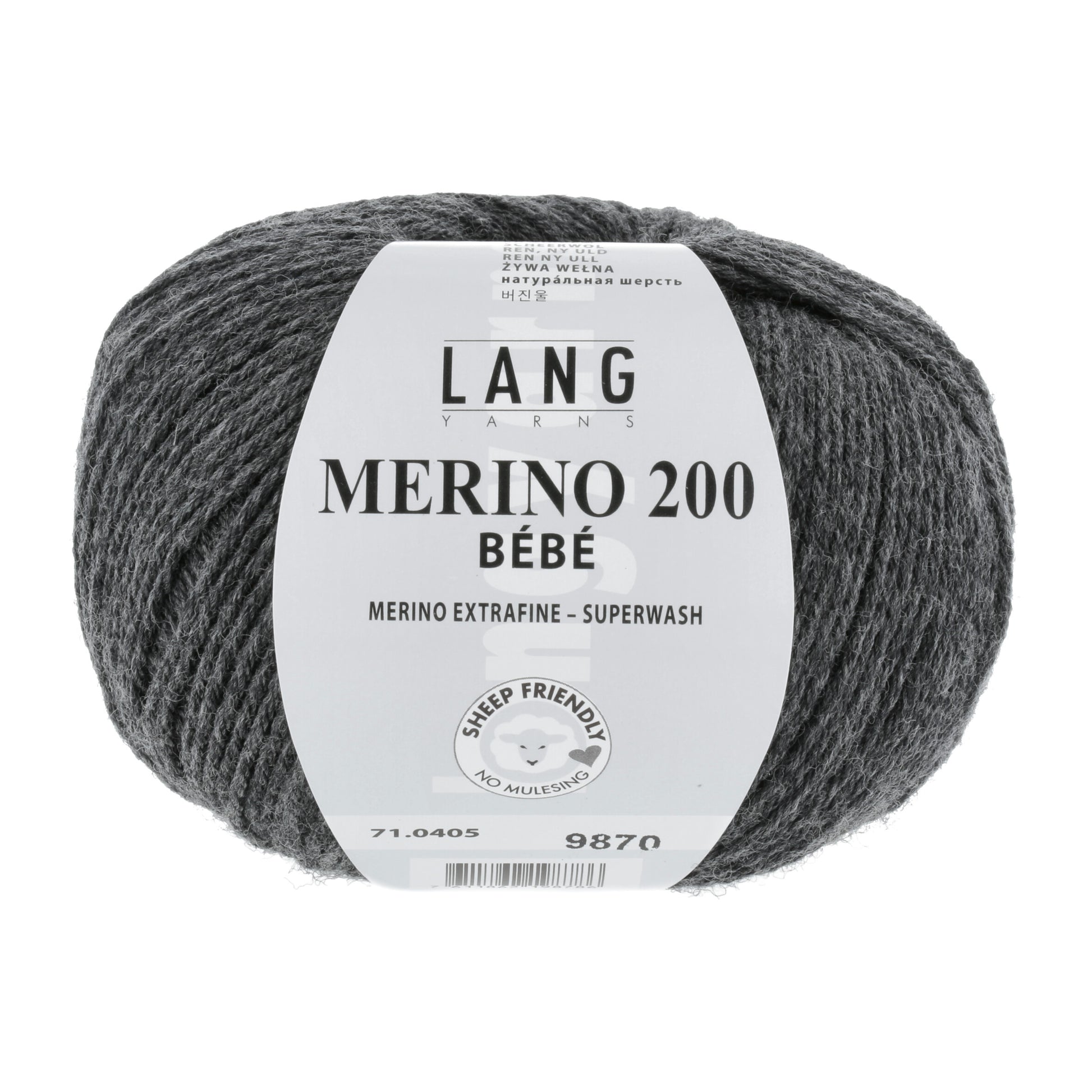 Lang Yarns Merino 200 Bebe Dark Gray (0405)