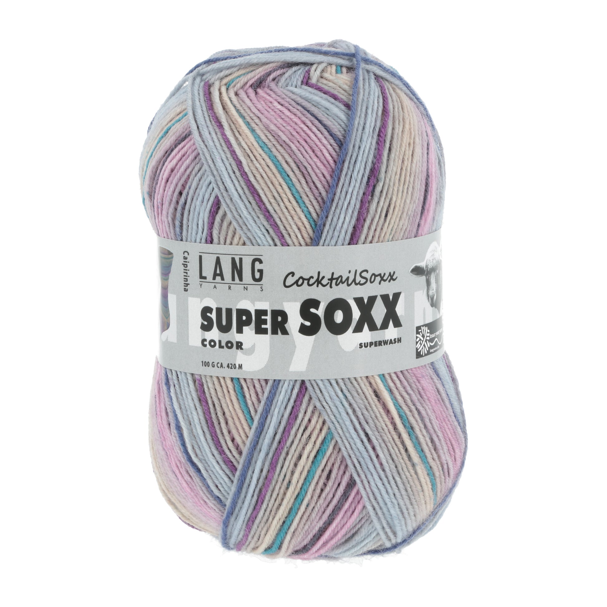 Lang Yarns Super Soxx Color 4 ply Cocktailsoxx Caipirinha (287)