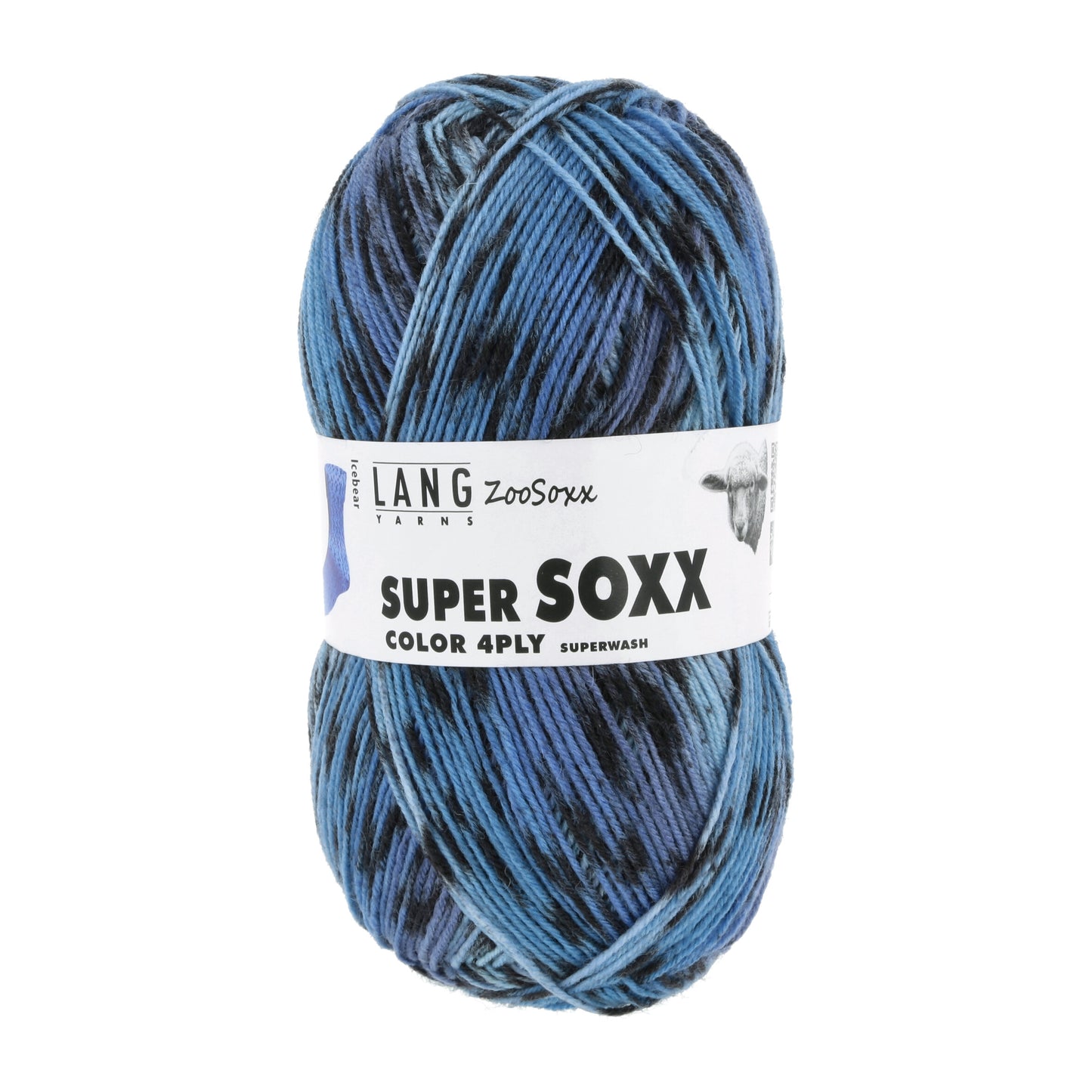 Lang Yarns Super Soxx Color 4 Ply Zoosoxx Icebear (0430)