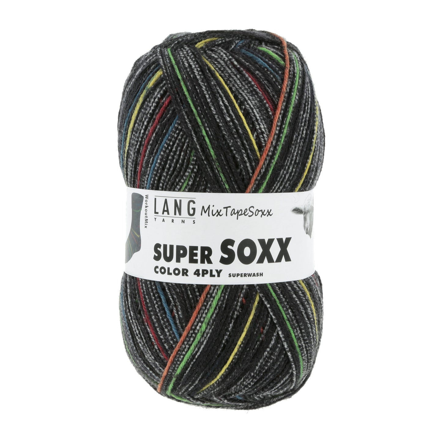 Lang Yarns Super Soxx Color 4 Ply MixTapeSoxx WorkoutMix (0455)