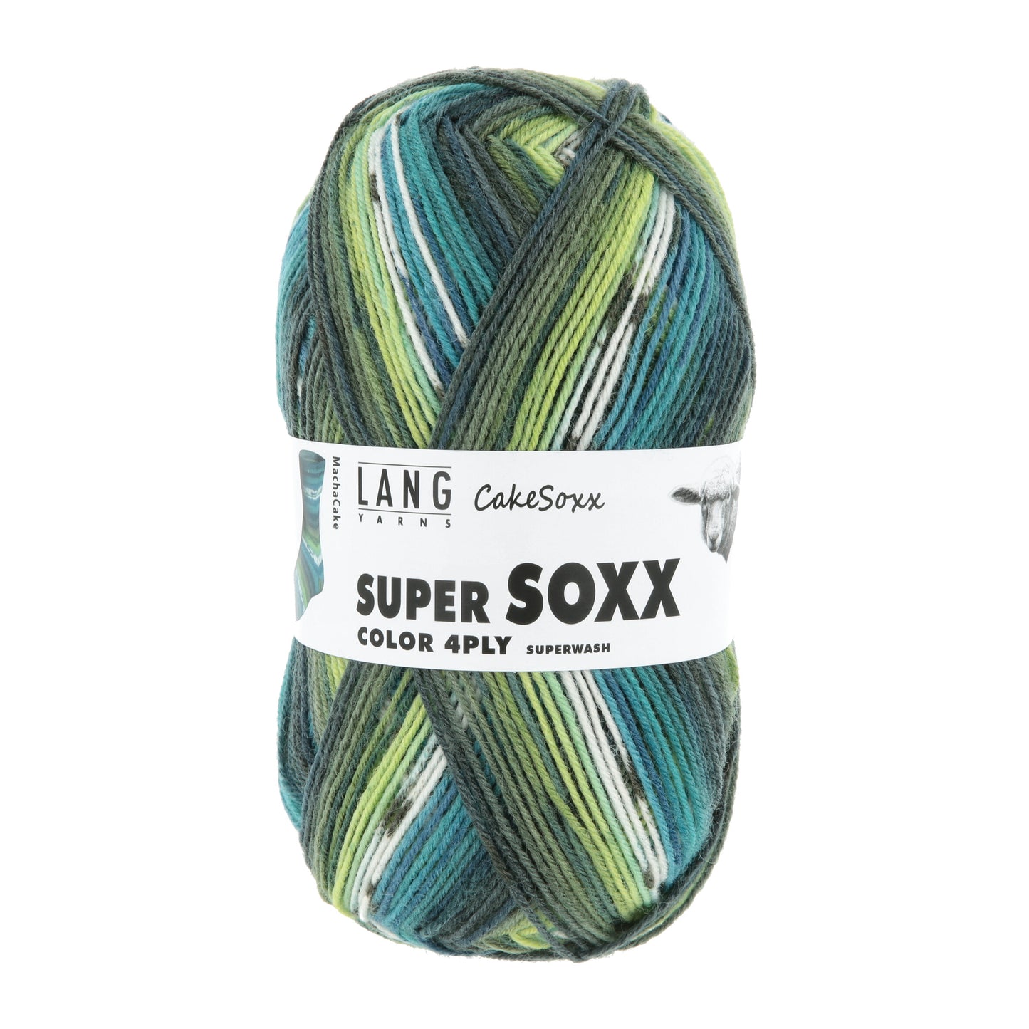 Lang Yarns Super Soxx Color 4 Ply Cakesoxx Macha Cake (0541)