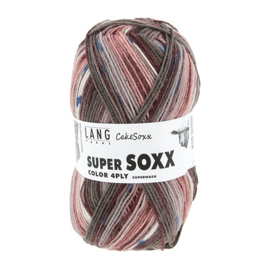 Lang Yarns Super Soxx Color 4 Ply Cakesoxx Black Forest Cake (0545)