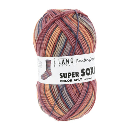Lang Yarns Super Soxx Color 4 Ply PainterlySoxx Vermilion (0547)