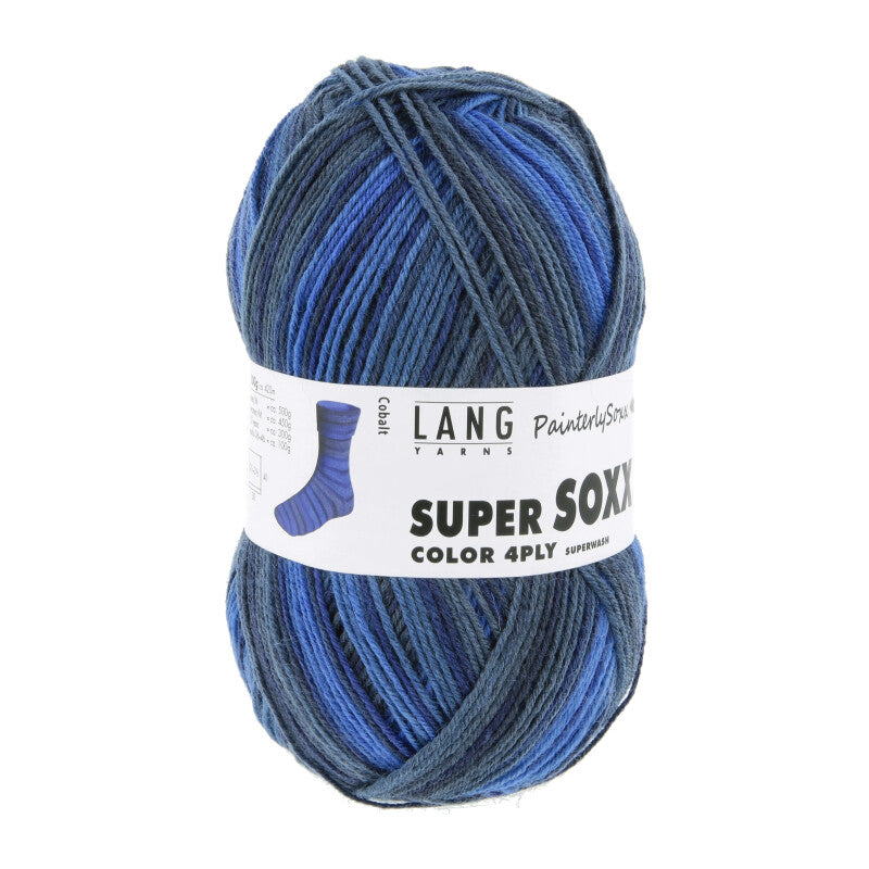 Lang Yarns Super Soxx Color 4 Ply PainterlySoxx Cobalt (0551)