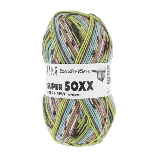 Lang Yarns Super Soxx Color 4 Ply Exotic Fruit Soxx Kiwi (0565)