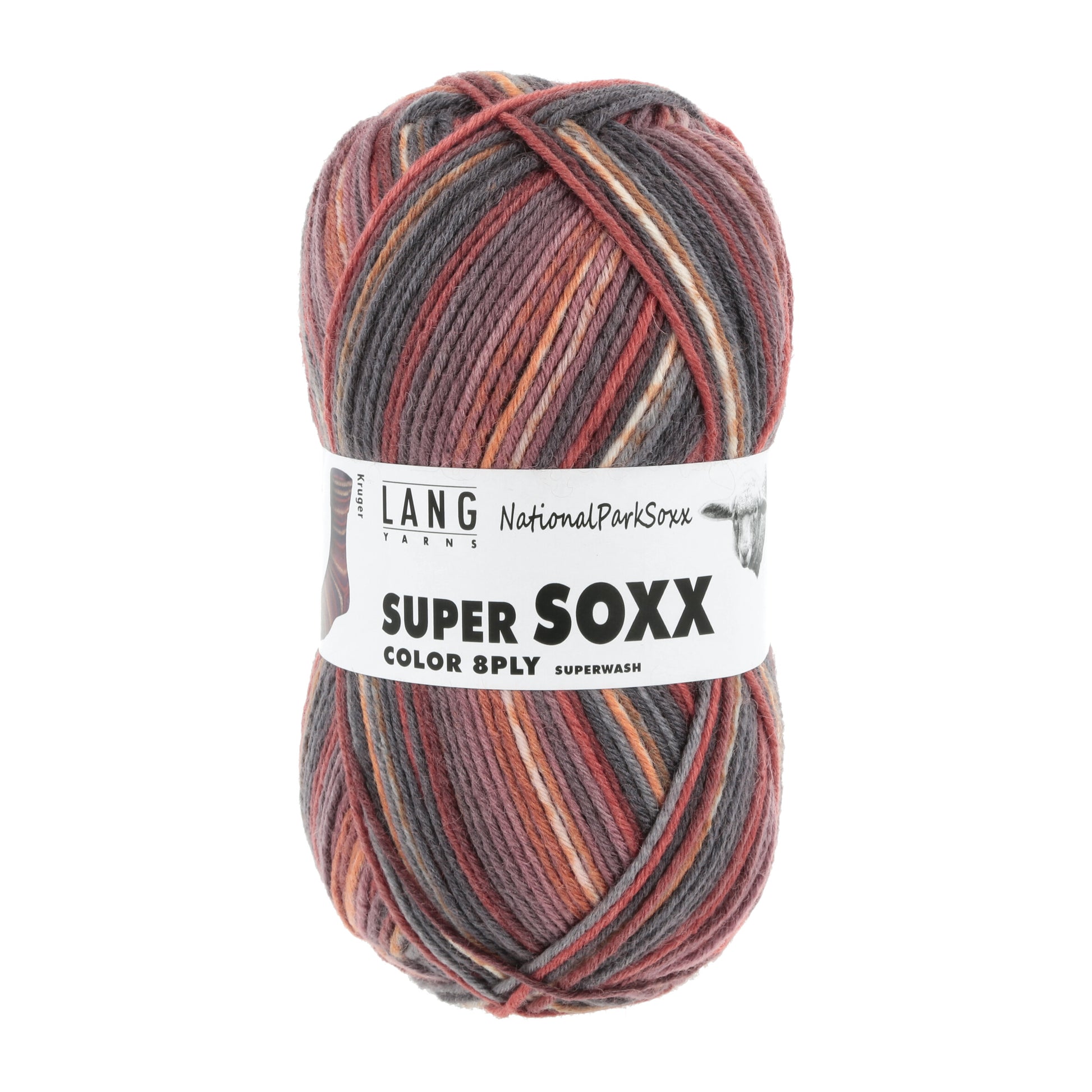 Lang Yarns Super Soxx Color 8 Ply NationalParkSoxx Kruger (0481)