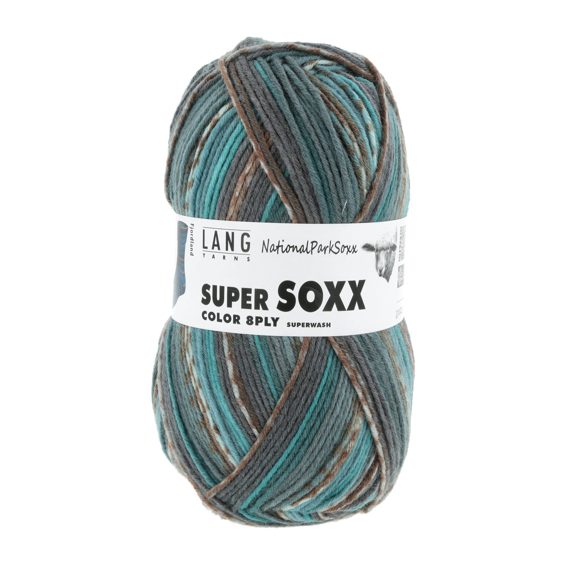 Lang Yarns Super Soxx Color 8 Ply NationalParkSoxx Fjordland (0484)