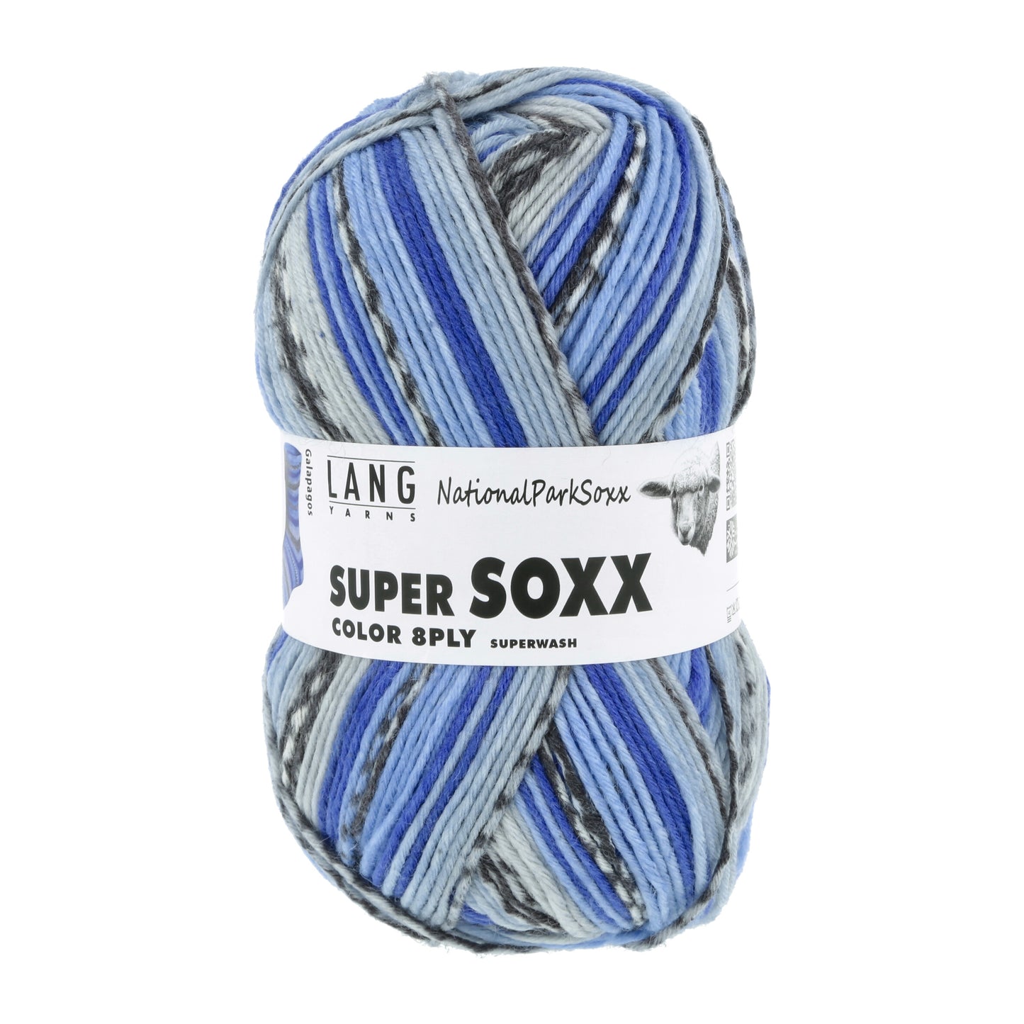 Lang Yarns Super Soxx Color 8 Ply NationalParkSoxx Galapagos (0486)