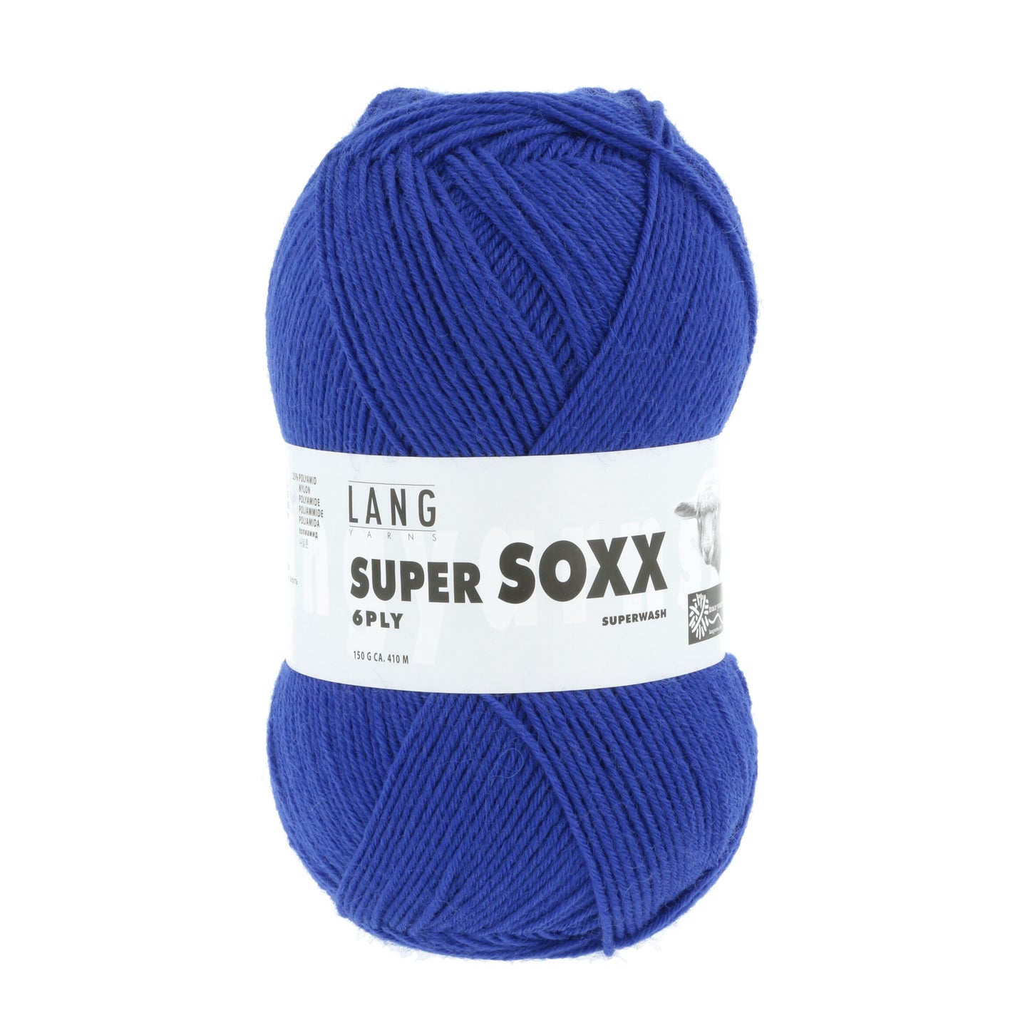 Lang Yarns Super Soxx 6 Ply Superwash UNI Royal Blue (0006)