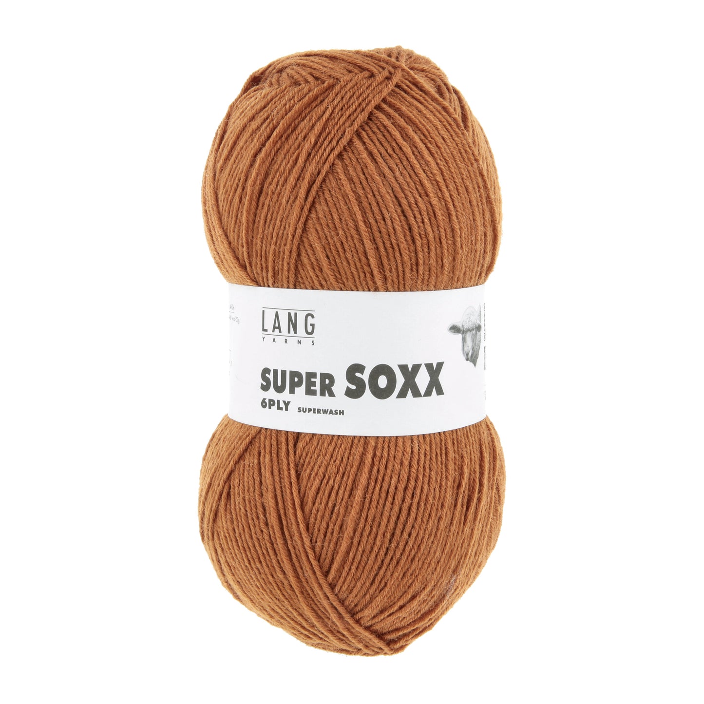 Lang Yarns Super Soxx 6 Ply Superwash UNI Brons (0011)