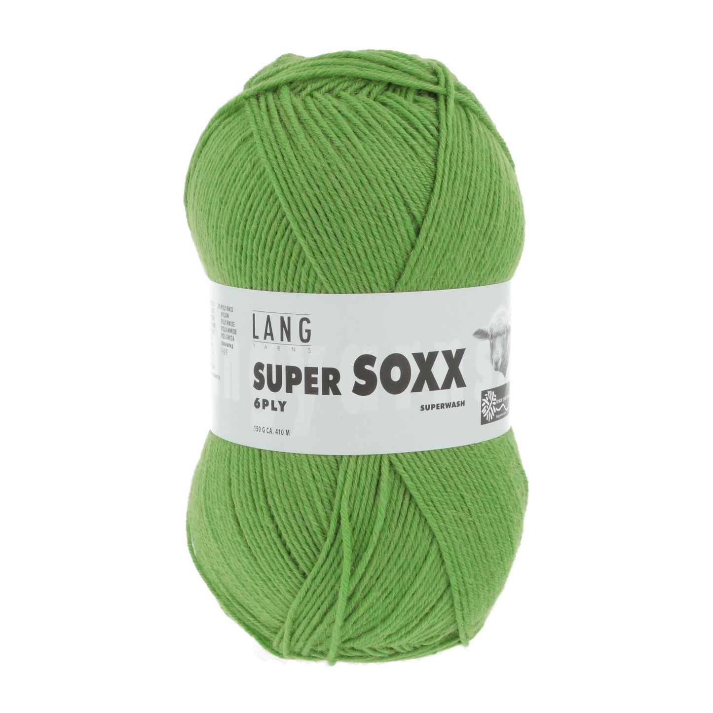 Lang Yarns Super Soxx 6 Ply Superwash UNI Green (0016)