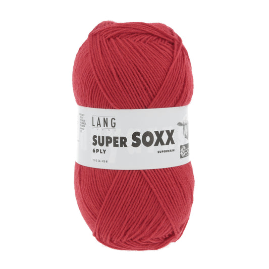 Lang Yarns Super Soxx 6 Ply Superwash UNI Hot Red (0060)