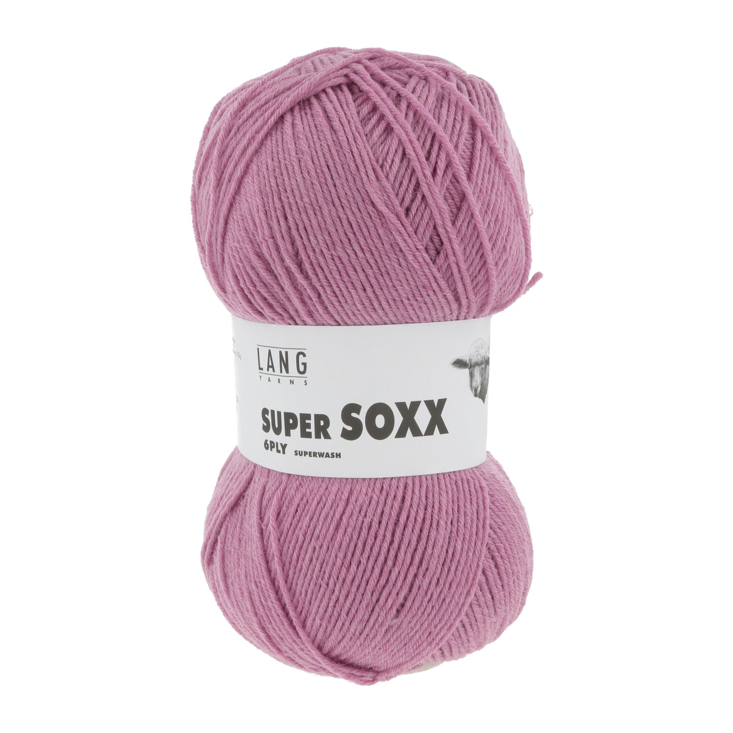 Lang Yarns Super Soxx 6 Ply Superwash UNI Power Pink (0119)