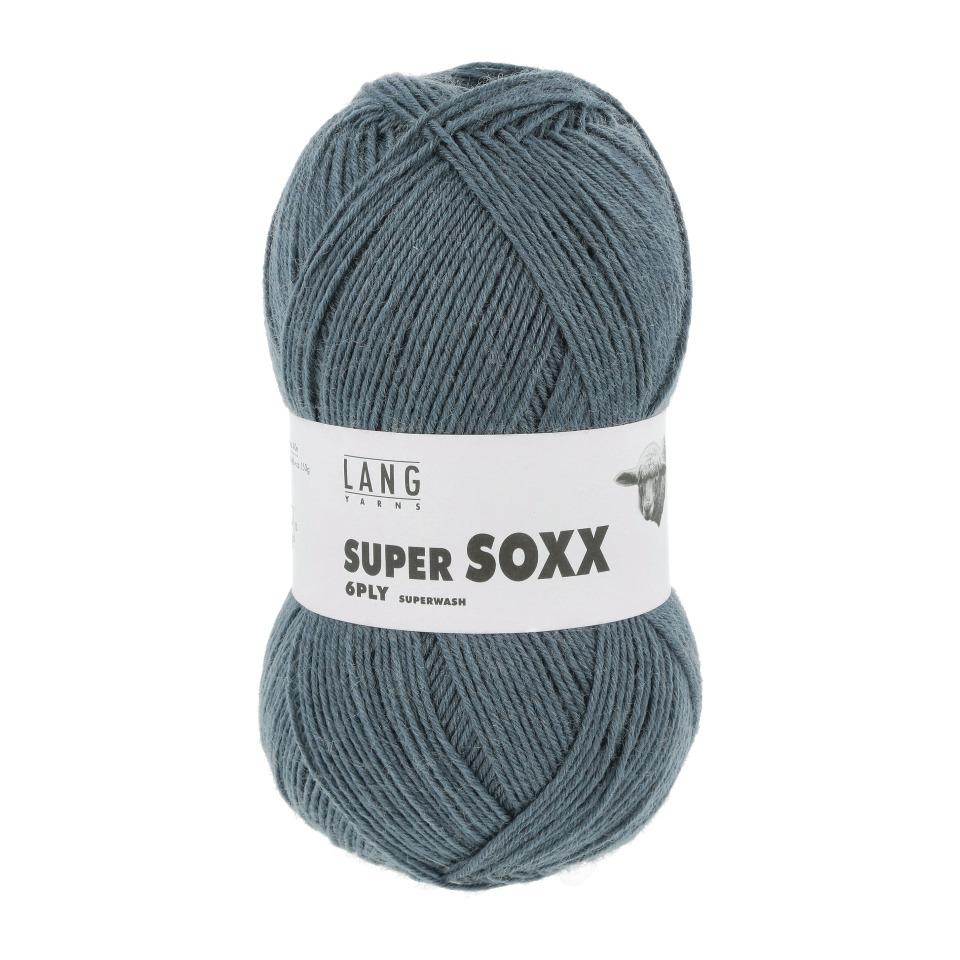 Lang Yarns Super Soxx 6 Ply Superwash UNI Denim (0124)