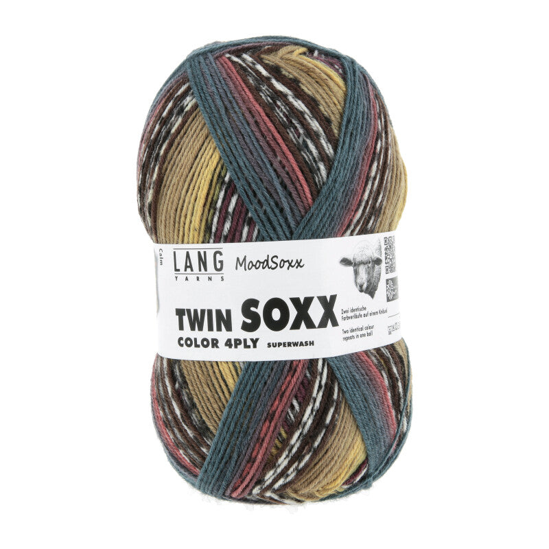 Lang Yarns Twin Soxx Merino 4 Ply Moodsoxx Calm (586)