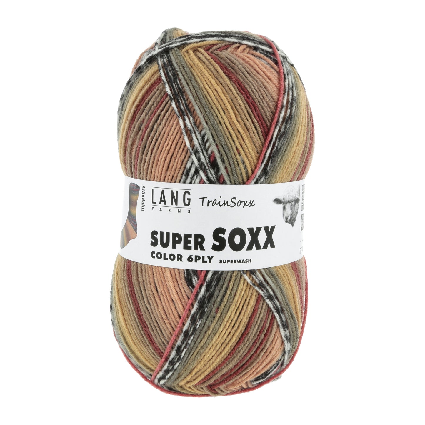 Lang Yarns Super Soxx Color 6 Ply Trainsoxx Al Andalus (0489)