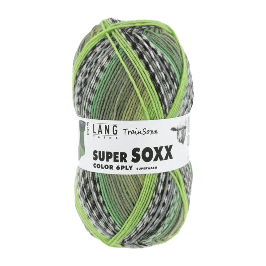 Lang Yarns Super Soxx Color 6 Ply Trainsoxx Inca Rail (0492)